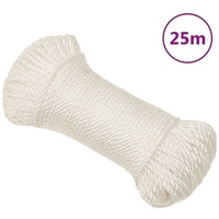 VidaXL Arbeitsseil Weiß 8 mm 25 m Polypropylen