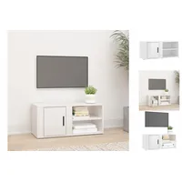 VidaXL TV-Schrank Hochglanz-Weiß 80x31,5x36 cm Holzwerkstoff
