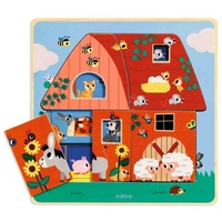 Djeco Schichtpuzzle: Chez Moo 12 Teile