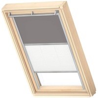 VELUX Original Dachfenster Duo Verdunkelungsrollo für FK06 0705S Grau/Weiß