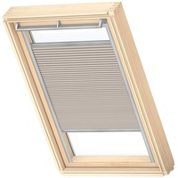 VELUX Wabenplissee S08, Cremegrau, Schiene alu