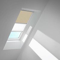 VELUX Verdunkelungsrollo Duo DFD Sandbeige gepunktet/Weiß, alu