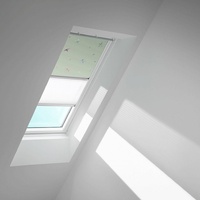 VELUX Verdunkelungsrollo Duo DFD Kids Grüne Sterne, weiß
