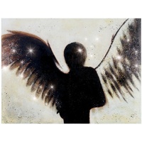 Mendler √ñlgem√§lde Engel, 100% handgemaltes Wandbild Gem√§lde XL, 120x90cm