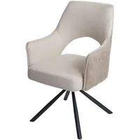 Mendler Esszimmerstuhl HWC-K30, Küchenstuhl Lehnstuhl, drehbar Auto-Position, Stoff/Textil MVG