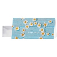 Sigel DS102 Gutscheinkarten mit Margeriten, DIN lang, 10er Set