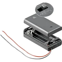 Goobay 12443 Batteriebox 2x Mignon (AA) Kabel (L x