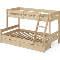 VitaliSpa Etagenbett Everest 120x200 / 80x200 cm mit Schubladen