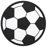 Partydeco Servietten Fussball 20 x, 13.5 x 13.5 cm)