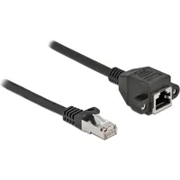 DeLock 86999 RJ45 Netzwerkkabel, Patchkabel CAT 6a S/FTP Schwarz