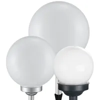ETC Shop 3er Set LED Solarleuchten, Außenlampe, Kugel, weiß