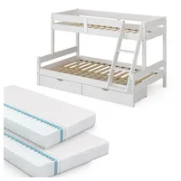 VitaliSpa Etagenbett Everest Weiß 120x200 / 80x200 cm mit