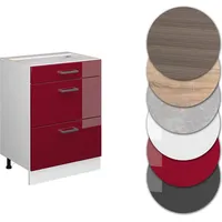 Vicco Küchenunterschrank R-Line 60 cm mit Schubladen ohne Arbeitsplatte