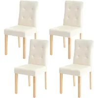 Mendler 4er-Set Esszimmerstuhl HWC-E58, Stuhl Essstühle, MVG-zertifiziert ~ Kunstleder