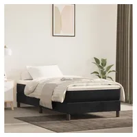 VidaXL Taschenfederkernmatratze Schwarz 90x190x20 cm Samt