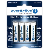 Everactive Pro Alkaline LR6 AA 1.5V Batterie 4er Packung