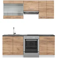 Vicco Küchenzeile Fame-Line 200 cm ohne Arbeitsplatte