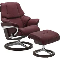 Stressless Relaxsessel "Reno", rot (bordeaux batick), B:92cm H:100cm T:80cm,