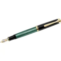 Pelikan Souverän M600 Kolbenfüller schwarz/grün/gold B (breit), 1 St.
