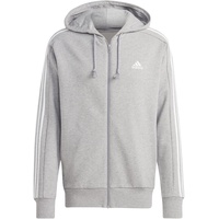 Adidas Essentials French Terry 3-Streifen Kapuzenjacke Medium Grey Heather