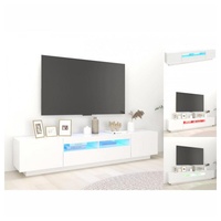 VidaXL TV-Schrank mit LED-Leuchten Weiß 200x35x40 cm