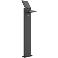 LUCANDE Solarleuchte Aluminium 100 cm inkl. Sensor anthrazit