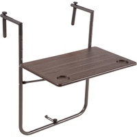 Garden Pleasure TABORA Balkonhängetisch Kunststoff braun 60,0 x 60,0
