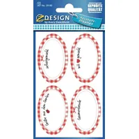 Avery Zweckform Haushaltsetiketten, kariert mit Schrift, 8