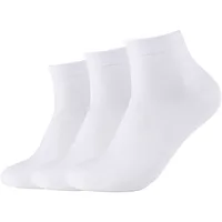 CAMANO Soft Quarter Socken mit Stretch-Anteil im 3er-Pack, Weiss,