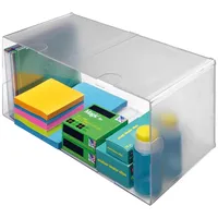 Kompatible Ware Deflecto "Cube" Aufbewahrungsbox transparent 30,5 x 15,3