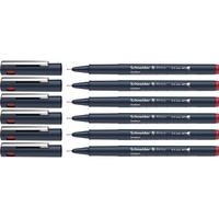 Schneider Pictus Fineliner (Strichstärke 0,5 mm, dokumentenechte Pigmentliner, metallgefasste