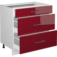 Vicco Küchenunterschrank Fame-Line 80 cm mit 3 Schubladen, ohne