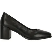 CLARKS Freva55 Court High Heels Black Leather 37