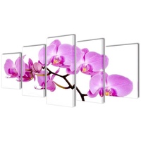 VidaXL Bilder Dekoration Set Orchidee 200 x 100 cm