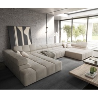 DeLife Wohnlandschaft Phia Cord Beige 430x220 cm Sofa -