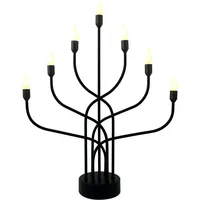 Seasonals - Hochwertiger LED-Metalleuchter Anywhere, schwarz matt, mit Timerfunktion