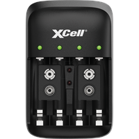 XCell BC-X500 Rundzellen-Ladegerät NiMH 9V Block, Micro (AAA), Mignon