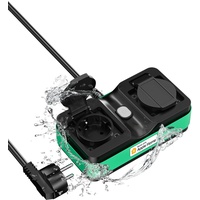 Meross Outdoor Smart Plug, 2-fach Steckdosenleiste, IP44