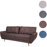 Mendler 3er-Sofa HWC-J19, Couch Klappsofa Lounge-Sofa, Schlaffunktion 203cm ~