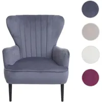 Mendler Lounge-Sessel HWC-K37 Samt 75 x 87 x 75