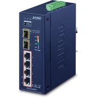 Planet Industrial 4-Port 10/100/1000T 802.3at PoE + 2-Port (4