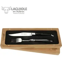 Laguiole en Aubrac - 1 Steakmesser und 1 Gabel