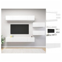 VidaXL 6-tlg. TV-Schrank-Set Weiß Holzwerkstoff