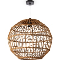 Paco Home Pendelleuchte Wohnzimmer Boho Korbleuchten Pendellampe Rattan Hängeleuchte