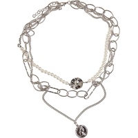 URBAN CLASSICS Ocean Layering Necklace silver one size