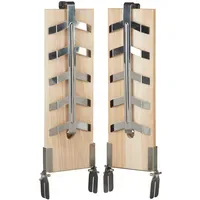 Relaxdays Räucherbrett 21 cm Holz Edelstahl natur