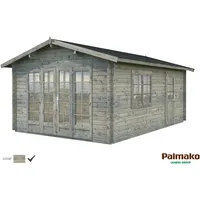 Palmako Irene Holz-Gartenhaus Grau Tauchgrundiert 380 cm x 550