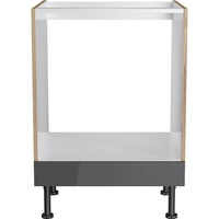 OPTIFIT Herdumbauschrank "Klara", schwarz (anthrazit, wildeiche), B:60cm H:87cm T:58,4cm,