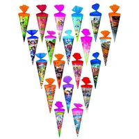 Livepac-Office 20x Schultüte/Zuckertüte/Länge: 25cm / rund / 20 verschiedene