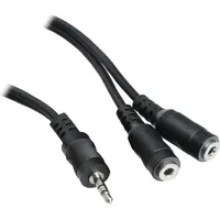 InLine Audiokabel 3,5mm-Klinken-Stecker / 2x 3,5mm-Klinken-Buchse stereo 0,2m (99300)